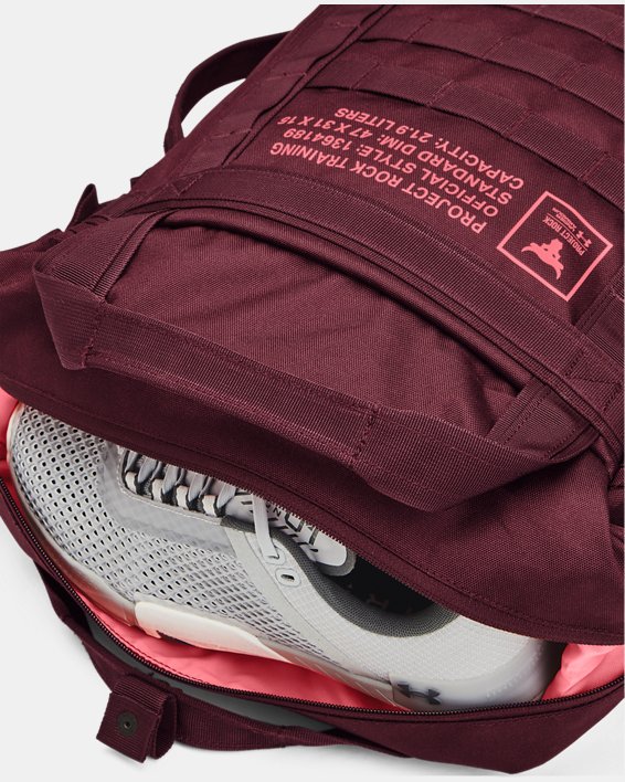 Project Rock Box Duffle Backpack in Maroon image number 5